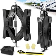 Bal 2-Pack Trailer X-Chock Wheel Stabilizer – Locking Ratchet For RV, Camper, Boat