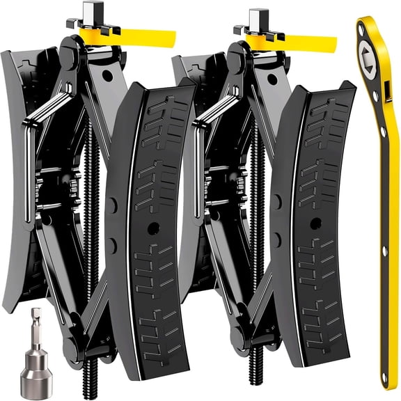 Camper Wheel Chock Stabilizer 2 Sets, Upgraded Side Grain Heavy Duty X-Shaped Stabilizer Wheel Chock RV Travel  Accessories Anti-Move Anti Rust Coating Tire Chalks
