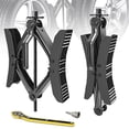 thumbnail image 1 of Lafati Camper Wheel Chock Stabilizer 2 Sets for RV Travel Trailer Heavy Duty X-Shaped RV Stabilizer Wheel Chock Anti-Move Tire Wheel Chock, 1 of 8