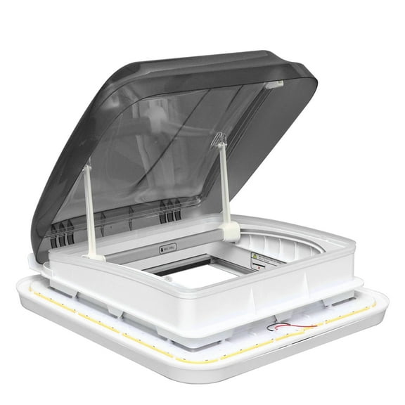 Camper Window,RV Skylight LED,Sun Blinds& Screen Window,RV Caravan Trailer Skylight Roof Vent Hatch ,Weather Tight