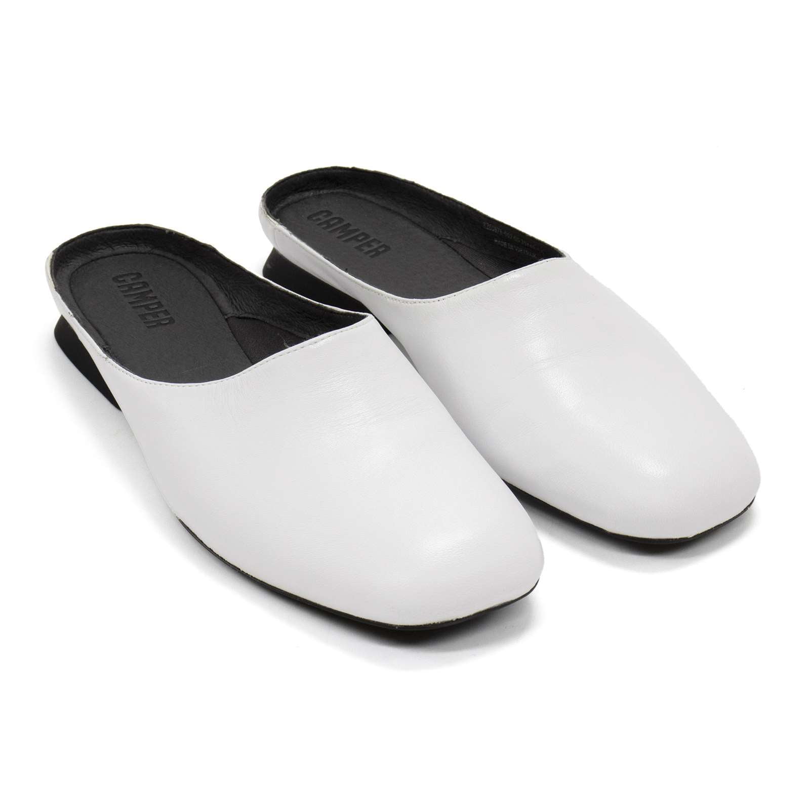 Camper Women's Casi Myra Leather Mules, White,9 M US