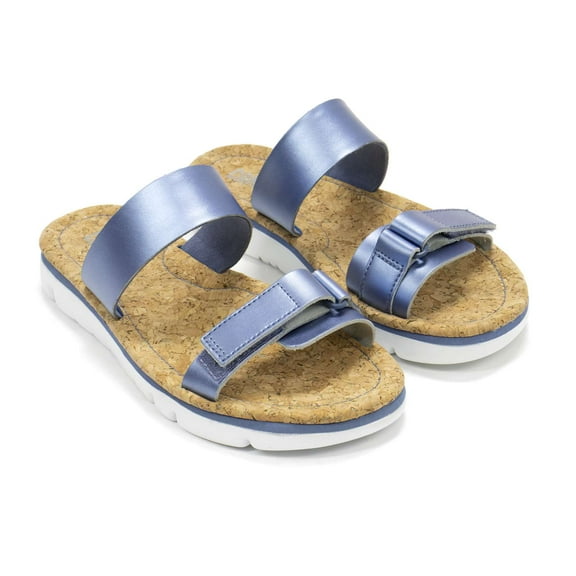 Camper Women's Oruga Sandals, Blue Metallic,5 M US