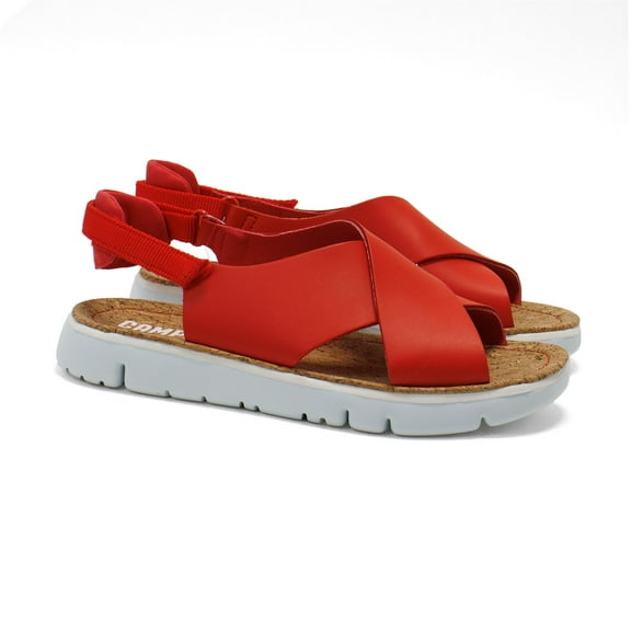 Camper Women's Oruga Sandals, Bright Red,7 M US