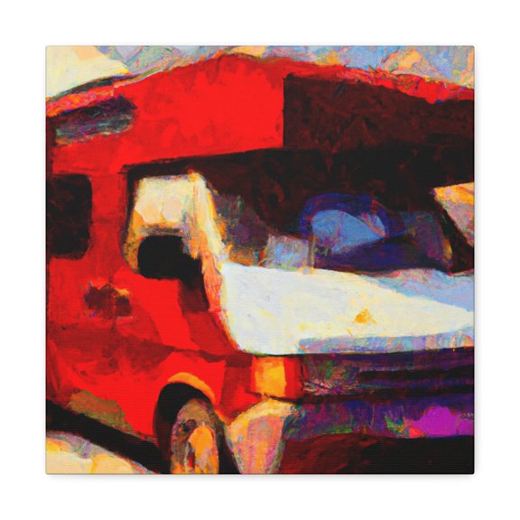 Camper van Journey Begins - Canvas