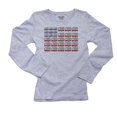 thumbnail image 1 of Campers Making USA Flag Camping Love Women's Long Sleeve Grey T-Shirt, 1 of 2