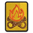 thumbnail image 1 of Campfire Cartoon Applique Multi-Color Embroidered Iron-On Patch - 2.5 Inch Small, 1 of 5