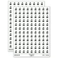 thumbnail image 1 of Campfire Fire Symbol 200+ Round Stickers - White - Matte Finish - 0.50" Size, 1 of 3