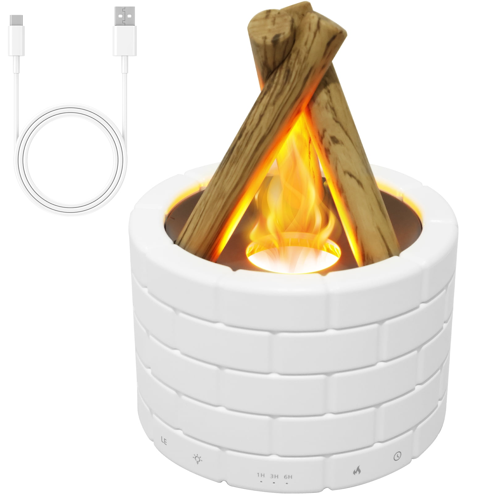 Campfire Flame Fire Diffuser 250ml Bonfire Mist Humidifier Essential ...
