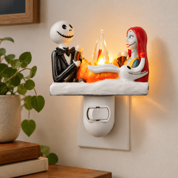 Campfire Flickering Plug-In Night Light Decorative Accent Light