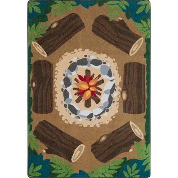 Campfire Fun Rectangle Area Rug  Multi Color - 5 ft. 4 in. x 7 ft. 8 in.