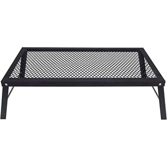 Campfire Grill Grate Over Fire Pit, Folding Campfire Grill Grate Heavy Duty, Fire Pit Cooking Grate for Outdoor Cooking Grill Traveling Picnic$$Garden & Patio
