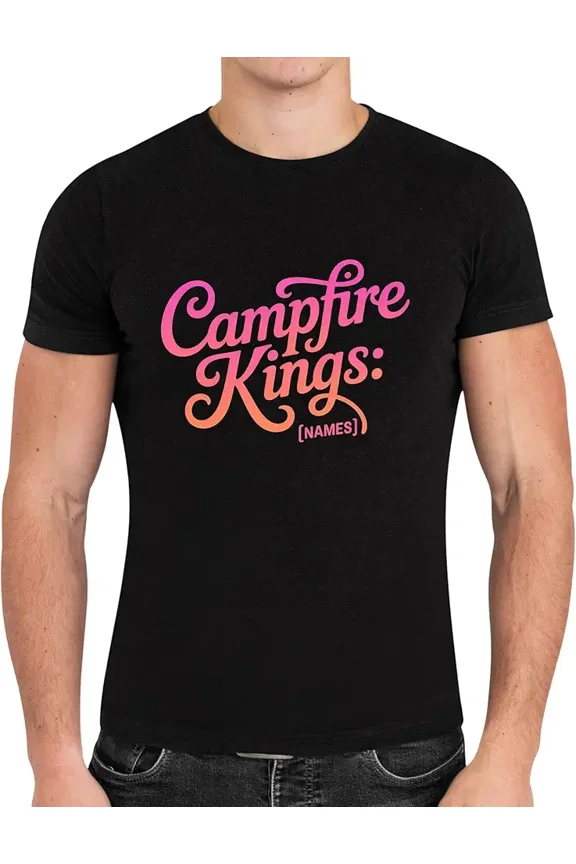 Campfire Kings Retro Script Graphic Unisex Short Sleeve T-Shirt
