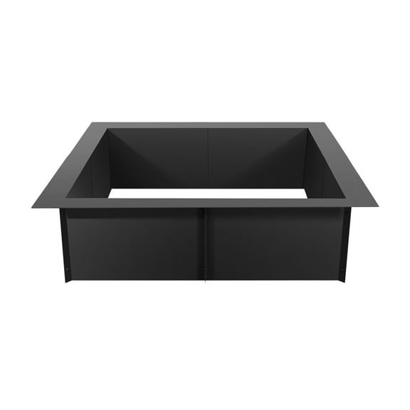 Campfire Ring 42 Inch, Steel Fire Pit Ring Insert, Heavy Duty Above In-Ground DIY Fireplace, Outdoor Camping Wood Burning Firepit, Black