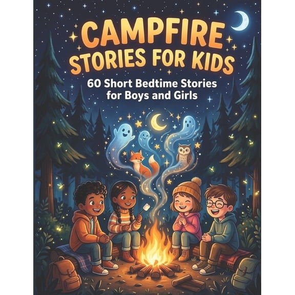 Campfire Stories for Kids: 60 Short Bedtime Stories with Funny, Spooky, and Heartwarming Tales for Boys and Girls, (Paperback)