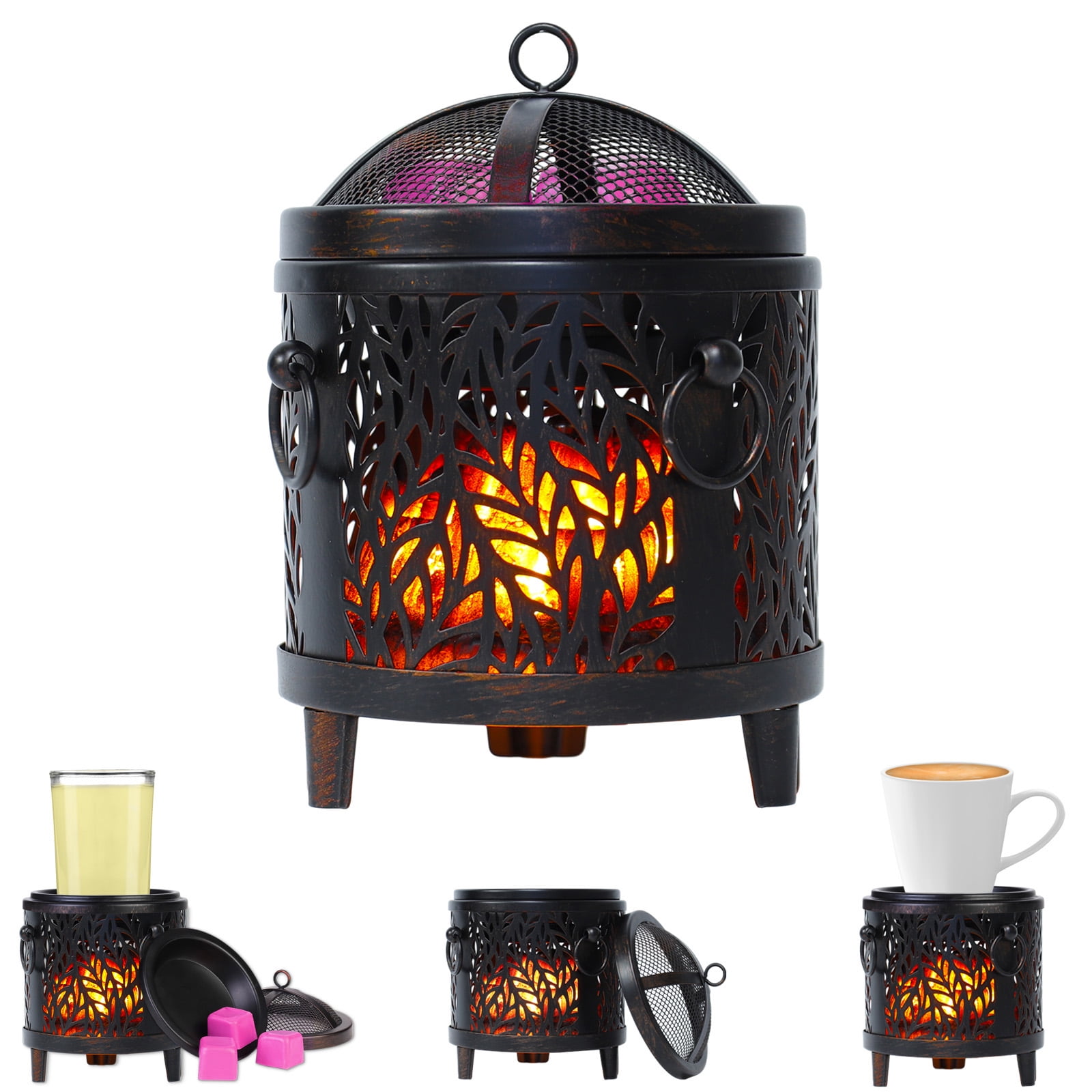  Home-X Glowing Fireplace Wax Warmer, Electric Plug-in Wax  Melter for Scented Wax, Candle Wax Burner with Rustic Design, Wax Tart  Scents Melter, Ideal for Home Fragrance and Décor, Cherrywood : Home