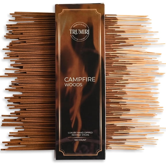 Campfire Woods Incense Sticks - Pack of 100 Inscents-Sticks - Inciensos Aromaticos para La Casa - Made with Natural Ingredients - Scented Insence Non Toxic Insense Incents