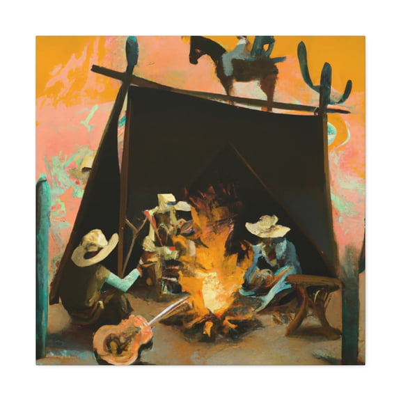Campfire at Dusk - Canvas