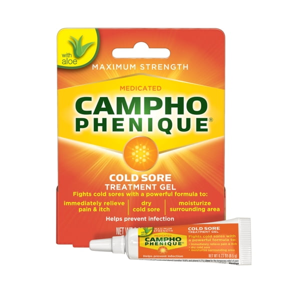 Campho Phenique Cold Sore and Fever Blister Treatment for Lips, Maximum Strength, 0.23 Oz.