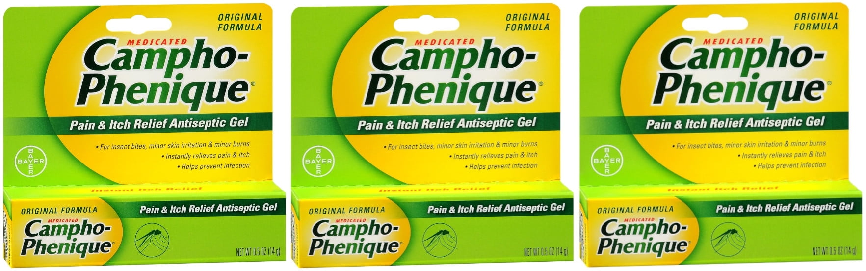 Campho-Phenique Pain and Itch Relief Antiseptic Gel, 0.5 Oz, 3 Pack