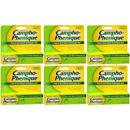 Campho-Phenique Pain and Itch Relief Antiseptic Gel, 0.5 Oz, 6 Pack