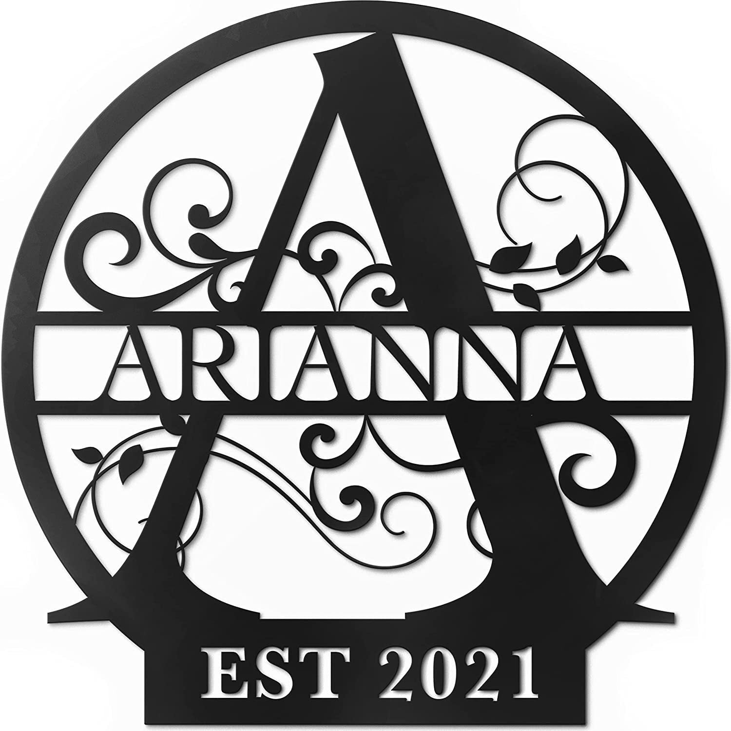 Camphor Personalized Metal Sign Last Name Wall Decor pp Wall Decor