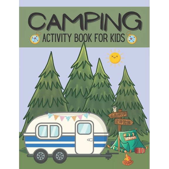 Camping Activity Book For Kids: Camping Activity and Puzzle Book For Kids And Families, (Paperback)