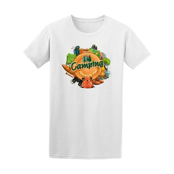 Camping Adventure Time Doodle Tee Men's -Image by Shutterstock