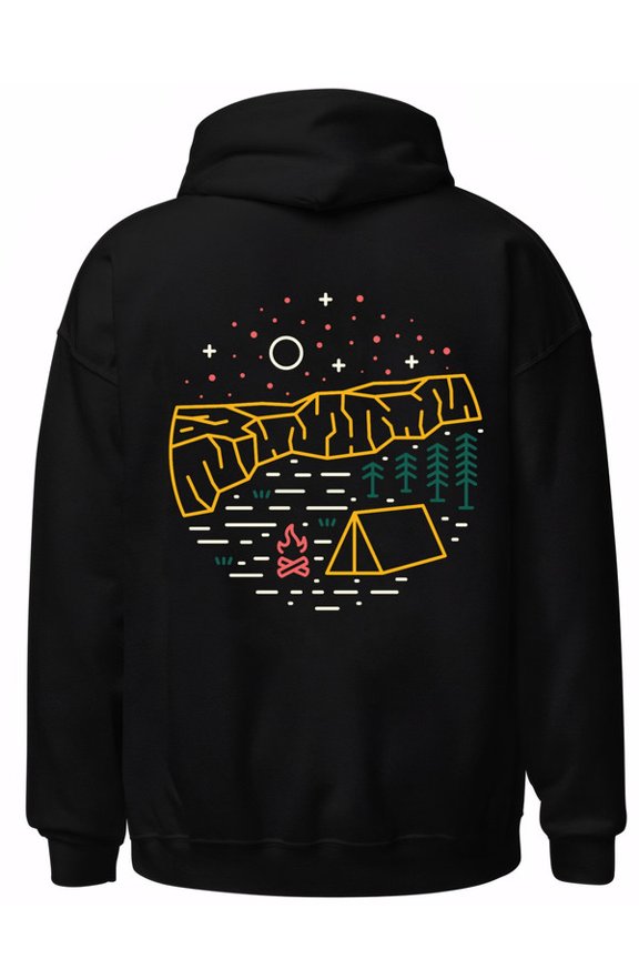 Camping Adventure graphic hoodies Camping for men hoodies black Breathable stretch fabric, sweatshirt suitable for autumn and winter outdoor sports and casual wear cute funny Basic Unisex hoodie