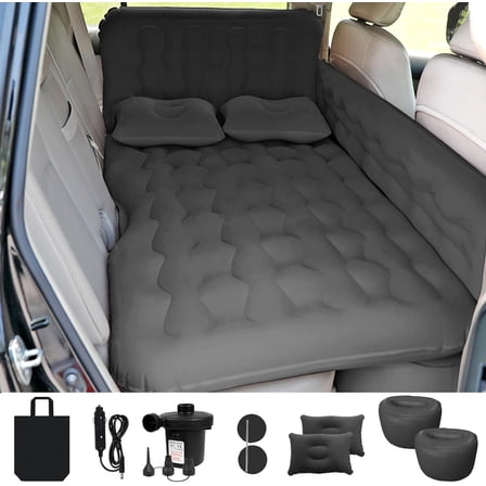 Camping Air Mattresse Air Mattress, Car Air Mattress with Electric Pump, Inflatable Pillows and ootrests for Back Seat, Side Seat,Trunk Sleeping, Thickened Camping Bed