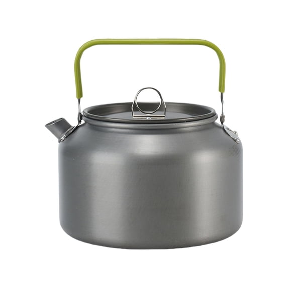 Camping Aluminum Tea Kettle - 1.2L Lightweight Travel Water Boiler - Quick Heat Coffee Pot with Foldable Handle for Outdoor Hiking