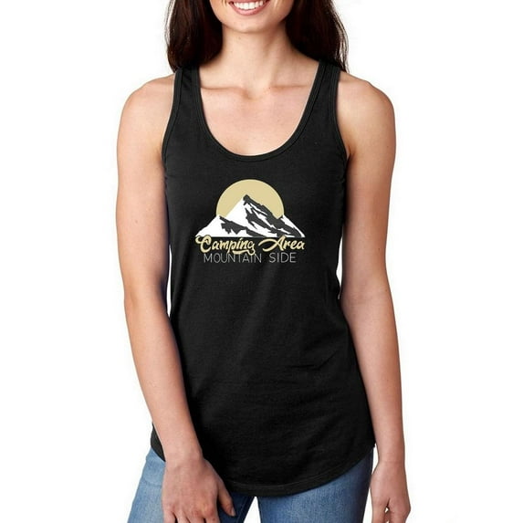 Camping Area Mountain Racerback Tank Women -Image by Shutterstock, Female x-Large