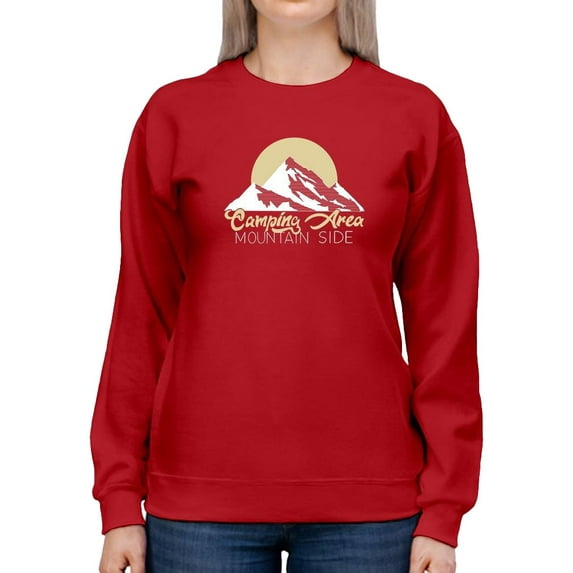 Camping Area Mountain Sweatshirt Women -Image by Shutterstock, Female Medium