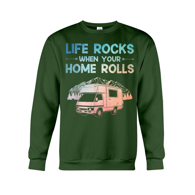 Camping Art For Men Women Outdoor Motorhome Crewneck Sweatshirt for Men