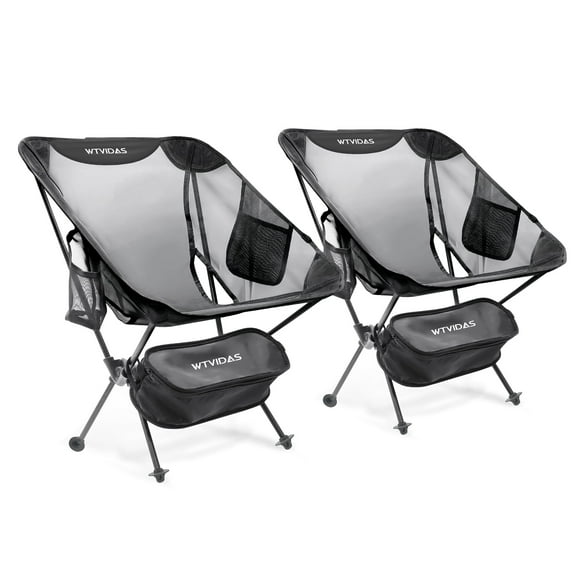 Camping Backpacking Chairs 2 Pack,Compact Beach Chairs,Full Breathable Mesh,Ultralight Aluminum Camp Chairs for Backpacking Fishing Beach