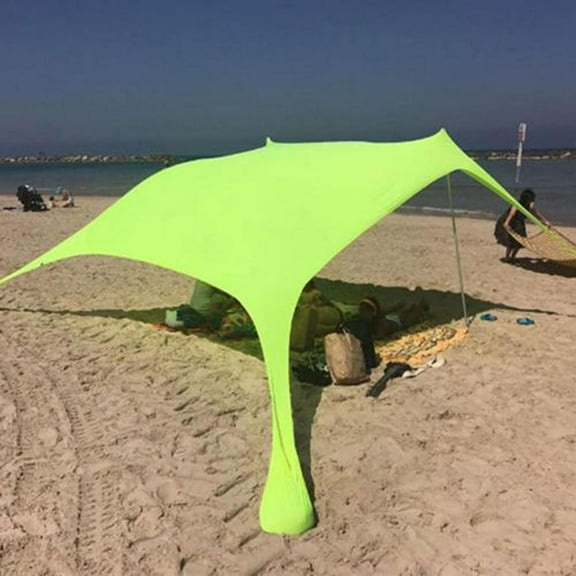 Camping Beach Canopy , 1-3 Person UV Protection Beach Sunshade Tent, Outdoor Sun Shelter, Waterproof Beach Awning Shade, Windproof  Beach Family Tent, Portable Camping Shade For Beach Picnic