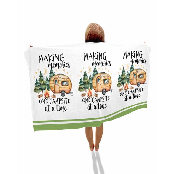 Camping Beach Towels Oversized Super Absorbent, Fall Summer Nature Forest Car Tree Moon Lightweight Bath Towel Quick Dry Sets For Bathroom/Pool/Rv Camping/Beach Play/Gym Room/Picnic 23"x47"