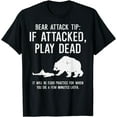 thumbnail image 1 of Camping Bear Attack Tip Funny Hiking Camper Men Women T-Shirt, 1 of 4