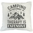 thumbnail image 1 of Camping Because Therapy Is Expensive with Mountain, White Pillow Case 20X20 IN, 1 of 1