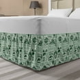 thumbnail image 1 of Camping Bed Skirt, Outdoors Recreation Wildlife Adventures Stay Wild Freedom Lettering, Elastic Bedskirt Dust Ruffle Wrap Around for Bedding Decor, 4 Sizes, Pale Green Dark Green, by Ambesonne, 1 of 2