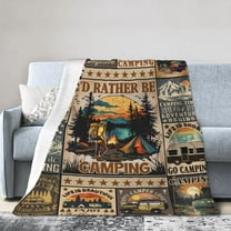 Camping Blanket Camping Lovers Gift Ideas for Men Woman,Camping Stuff Camper Accessories Outdoor Throws Blankets,Camping Lovers Gift for Camper 50x40