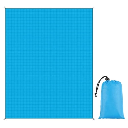 Camping Blanket Picnic Mat Waterproof Foldable Beach Mat Light Blue