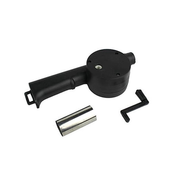 Portable BBQ Blower for Camping with Durable Plastic Material Black Color 26 * 7.5 * 4.5cm
