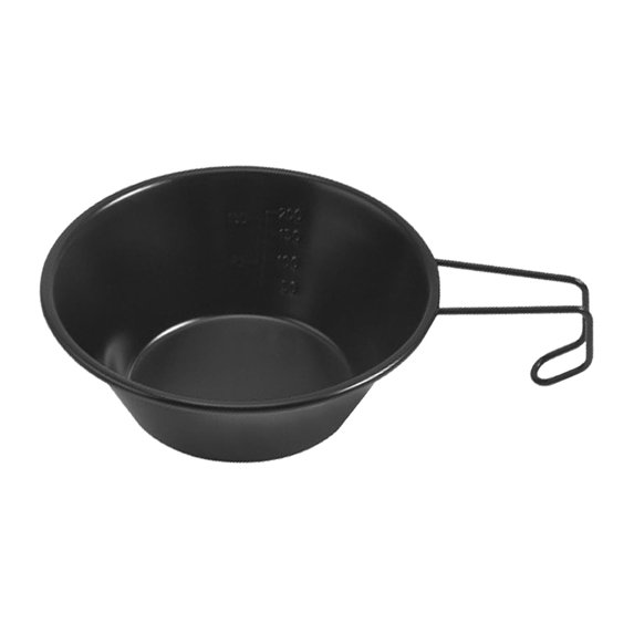 Camping Bowl Outdoor Bowl Cooking Portable Drink Container Cookware Dinnerware Tableware Utensil for Beach, Barbecue, Picnic, BBQ, Hiking Black