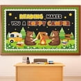 thumbnail image 1 of Camping Bulletin Board Woodland Classroom Decorations We are Happy Campers Tent Campfire Animals Paper Cutouts Camping Tent Cutouts for Back to School Photo Chalkboard Wall Decor, 1 of 9