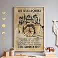 thumbnail image 1 of Camping With Camera Wall Art, Life Is Like A Camera Print,Nature Adventure Camper,Rustic Cabin Tent Campfire Wall Hanging Home Decor #3092, 8x12 UNFRAMED, 1 of 3