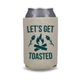 thumbnail image 1 of Camping Can Cooler, Let's Get Toasted, Funny Camping Trip Coolies, Camping Trip Kit and Gift Ideas, Outdoor Drink Accessory (Sandstone), 1 of 5
