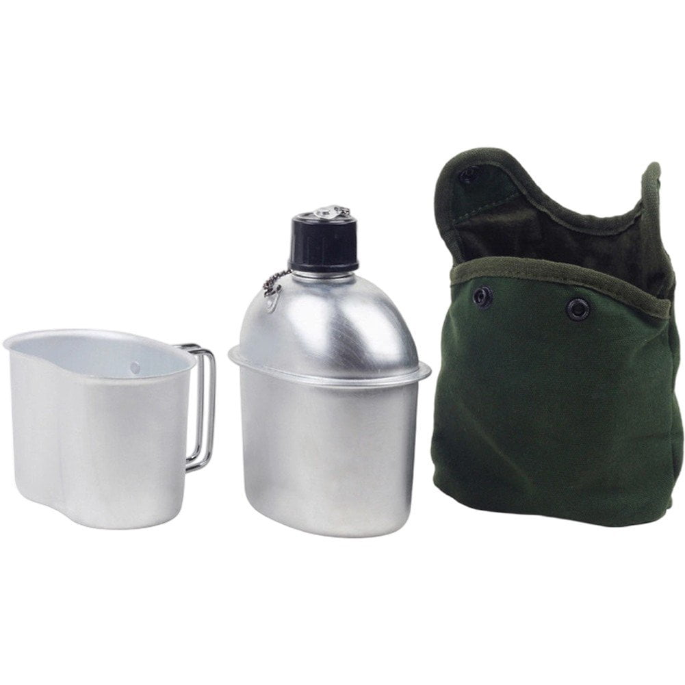 Camping Canteen Cookware Set Aluminum Military Canteen Water Bottle Set ...