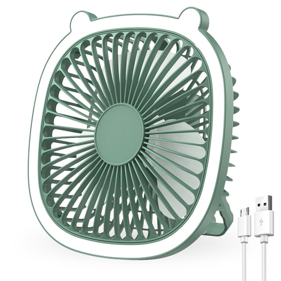 Camping Ceiling Fan Portable USB Rechargeable Tent Fan with Light 3 Speed Adjustable Hanging Fan for Outdoor Use