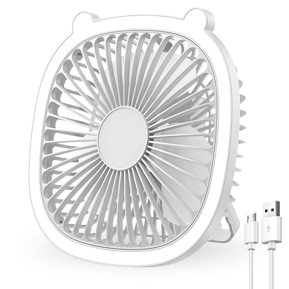 Camping Ceiling Fan Portable USB Rechargeable Tent Fan with Light 3 Speed Adjustable Hanging Fan for Outdoor Use