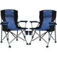 thumbnail image 1 of Camping Chair for Adults 2 Pack Heavy Duty Outdoor Patio Lawn Chairs Portable Support 350 LBS High Back Padded Oxford with Armrests, Storage Bag, Cup Holder, for Outside Fishing, Camping, 2PCS, 1 of 7